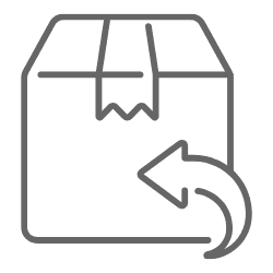 Gray delivery truck icon in motion, representing fast shipping in progress or express delivery